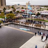 El Cenotafio volvió a ser escenario de un sentido homenaje a los veteranos de Malvinas