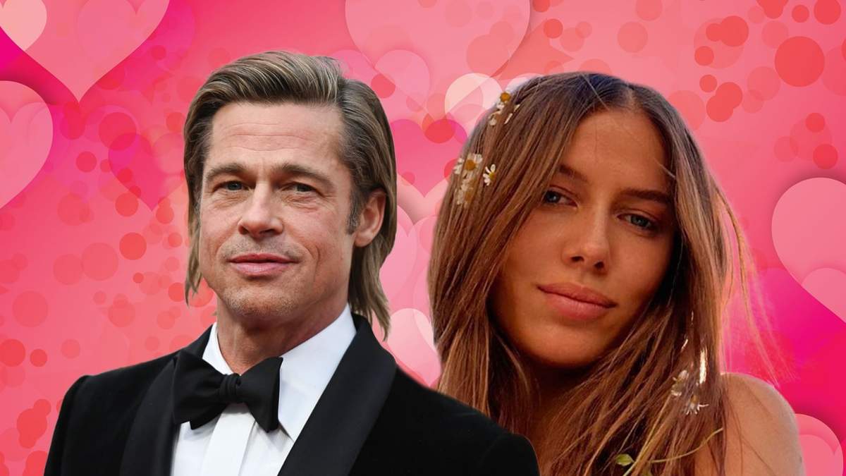 Brad Pitt y Nicole Poturalski. Fuente: (Minuto Neuquén)