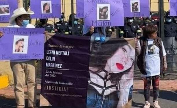 Protestas por feminicidio de Lefni Neftaly