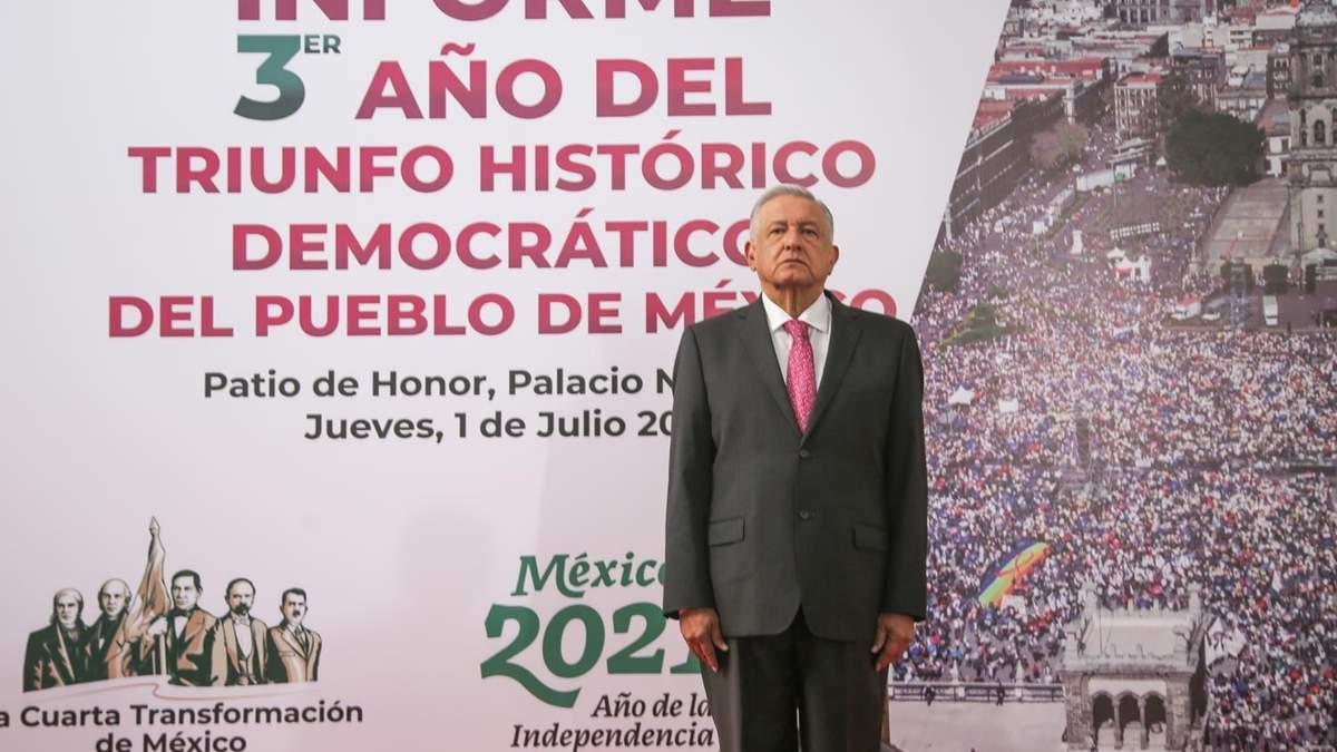 Evento por el tercer años del triunfo de López Obrador