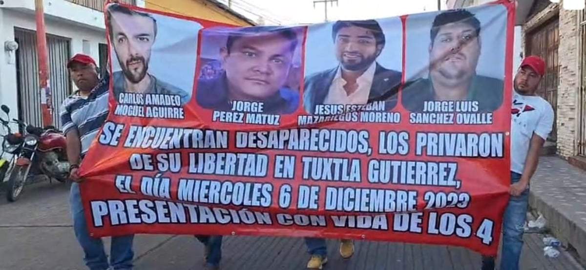 La marcha por los cuatro secuestrados