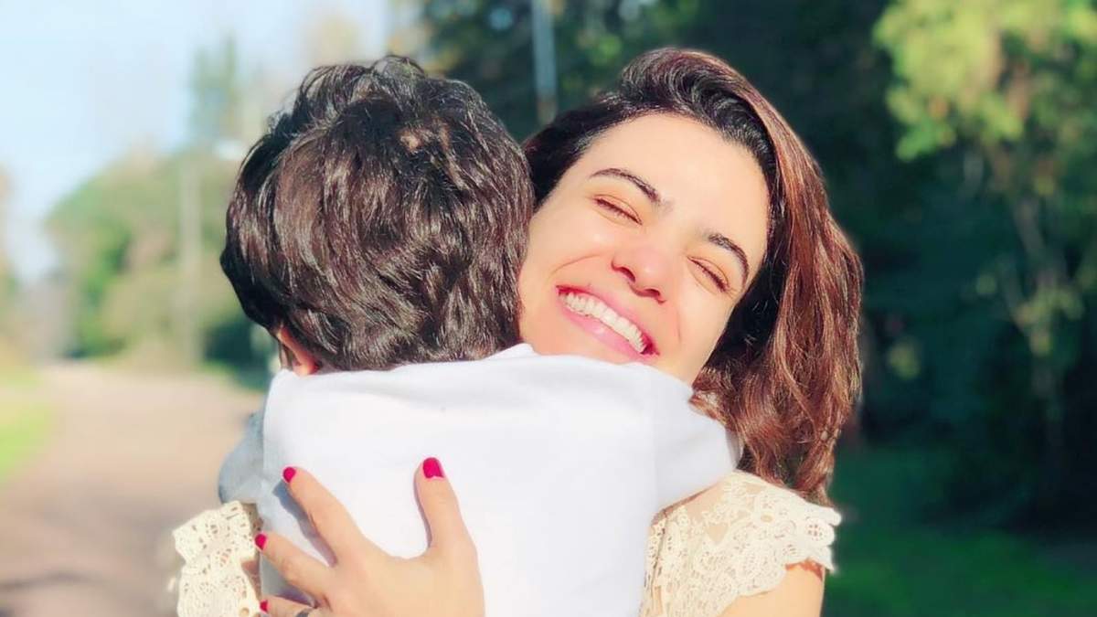 Agustina Cherri y su hijo Nilo. Fuente: (Instagram)