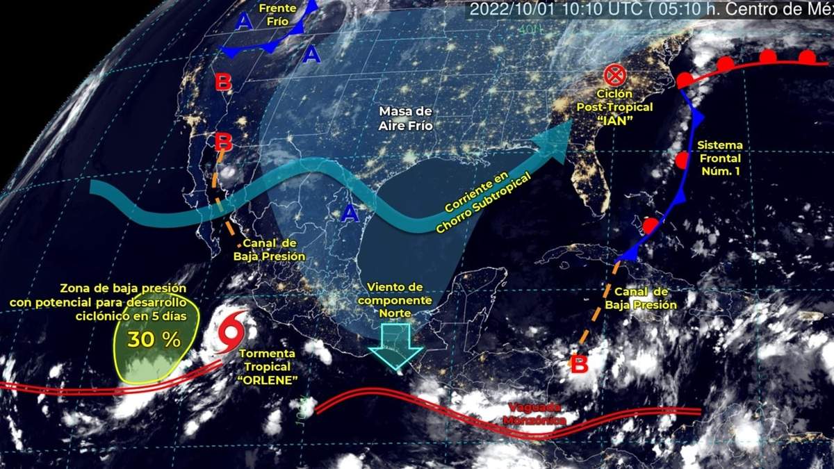 La tormenta tropical Orlene