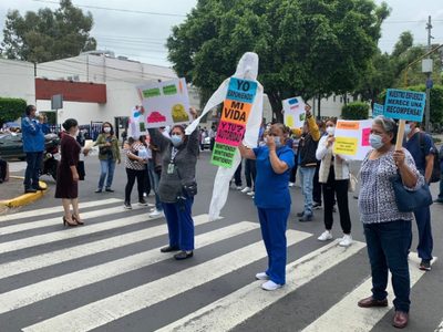 Trabajadores de base del INER exigen pago de bono por atender a pacientes con covid-19