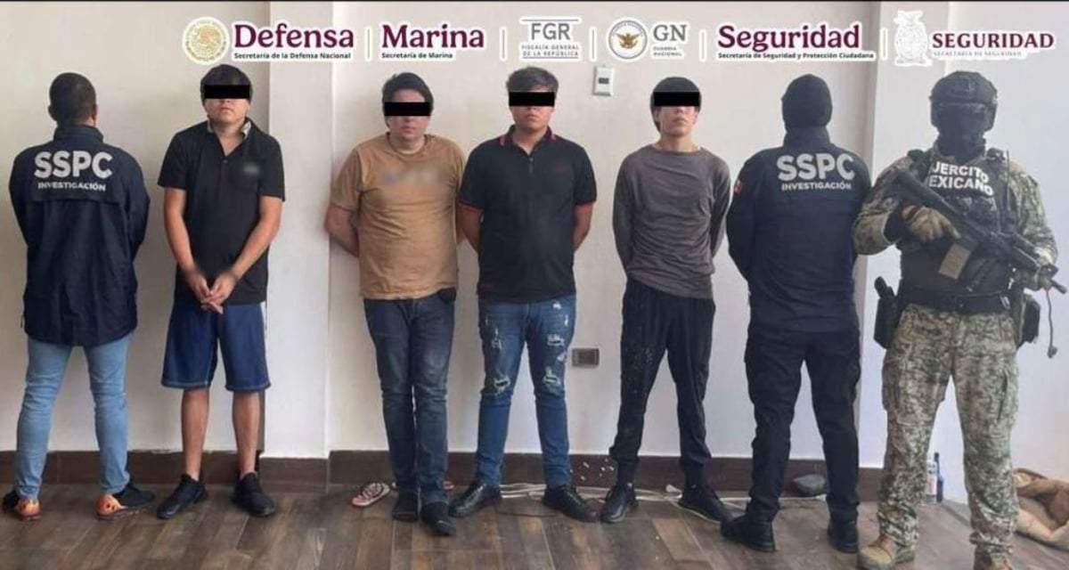 Los cuatro detenidos en Culiacán