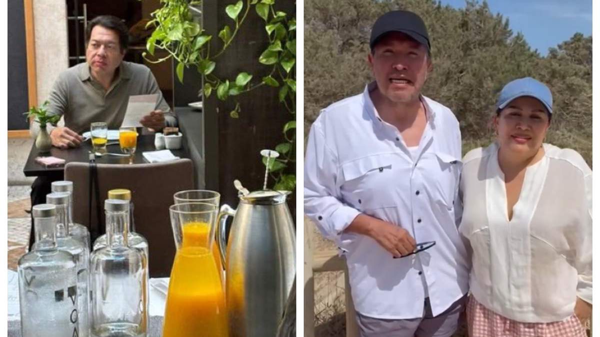 Mario Delgado en Portugal y Ricardo Monreal y su esposa en España