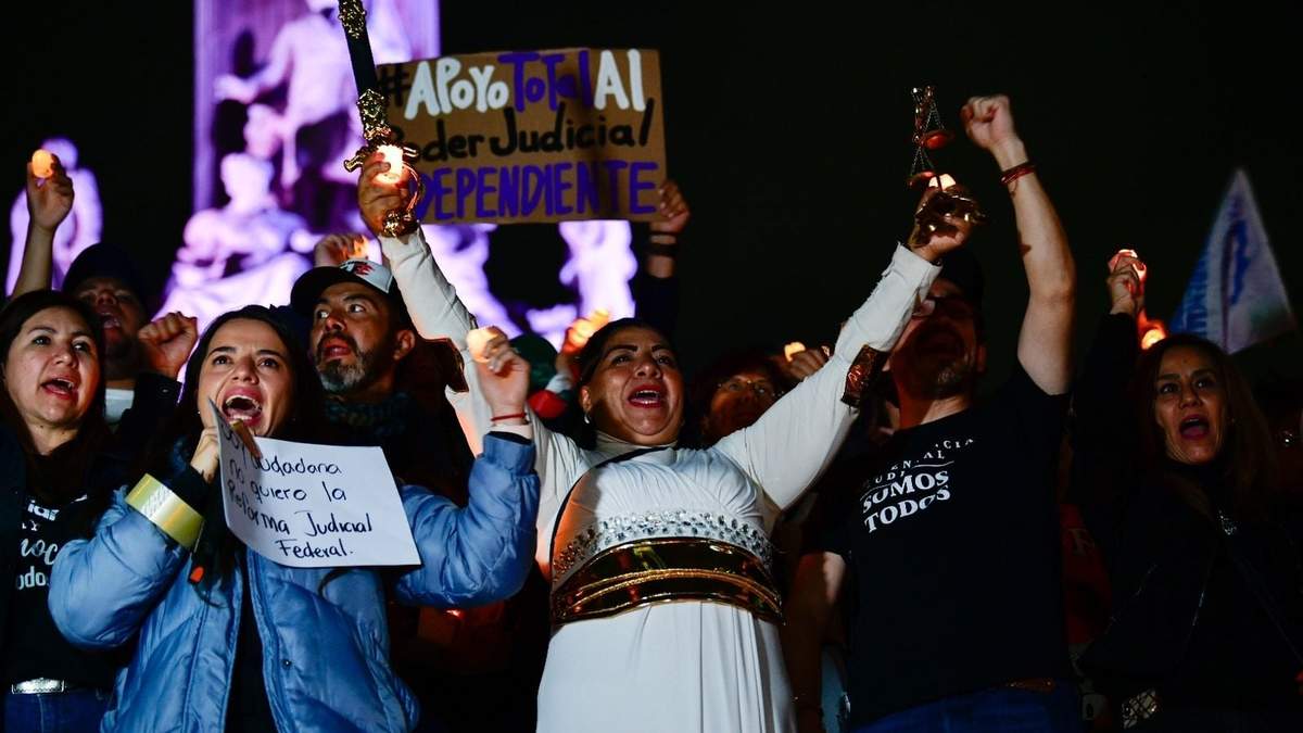 Una protesta contra la reforma judicial