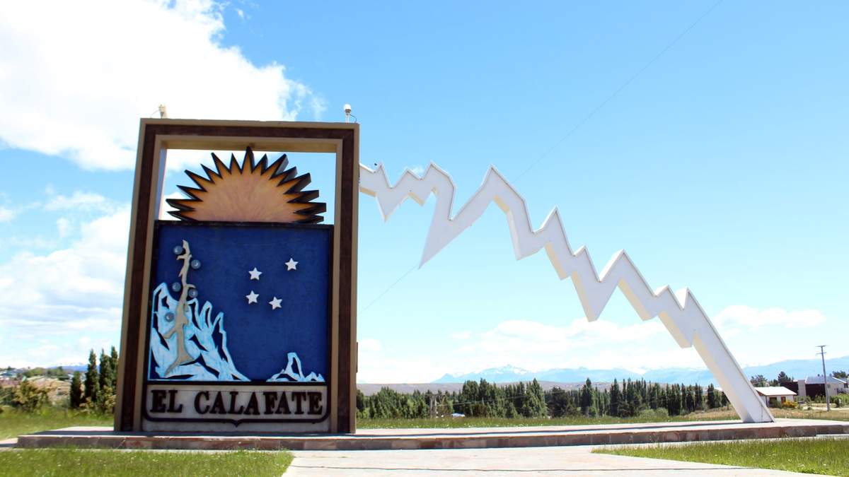 Ingreso a la localidad de El Calafate. Fuente: (Twitter)