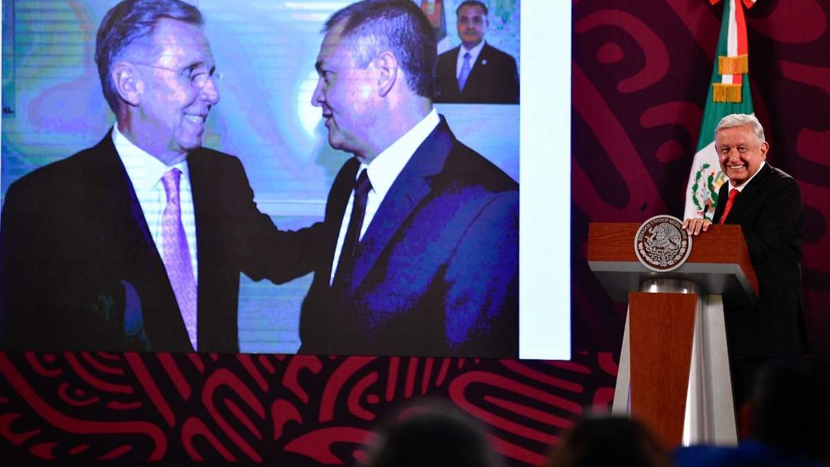 El presidente durante la conferencia de prensa en Palacio Nacional