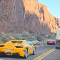 Video: Ferraris chilenas sembraron pánico en la ruta 7