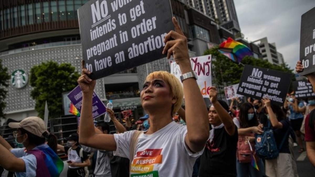Manifestación a favor del aborto