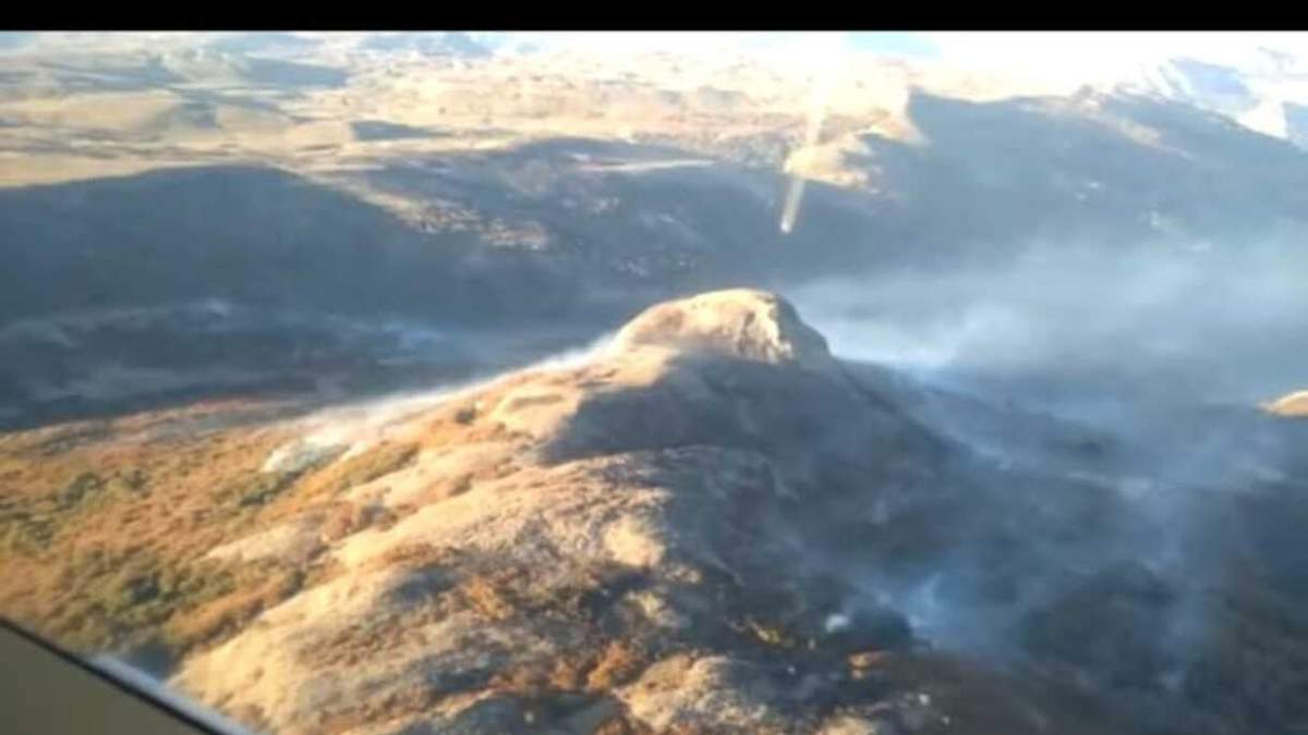 Incendio en la frontera con Chile. Fuente (LU5).