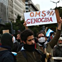 Los anticuarentena marcharon con fotos de Videla