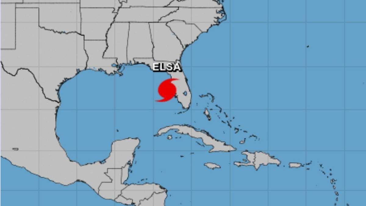 Trayecto de "Elsa" hacia Florida