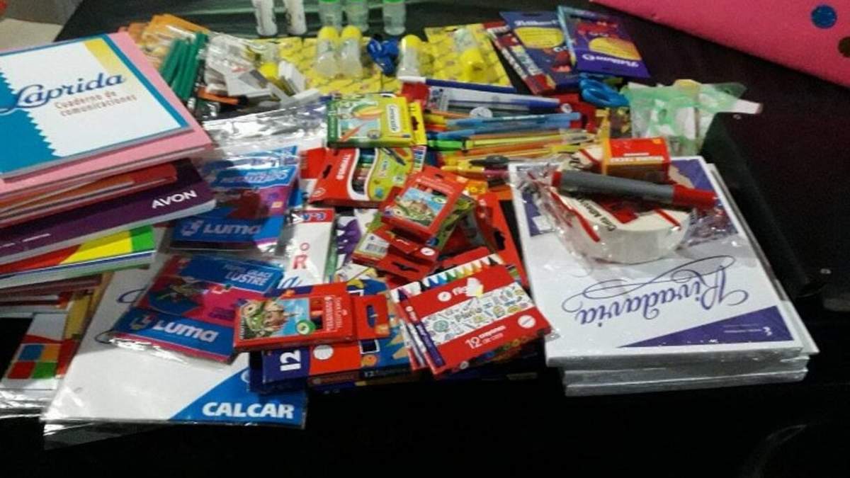 Elementos de los kits escolares de Neuquén. Fuente: (Tu Noticia).