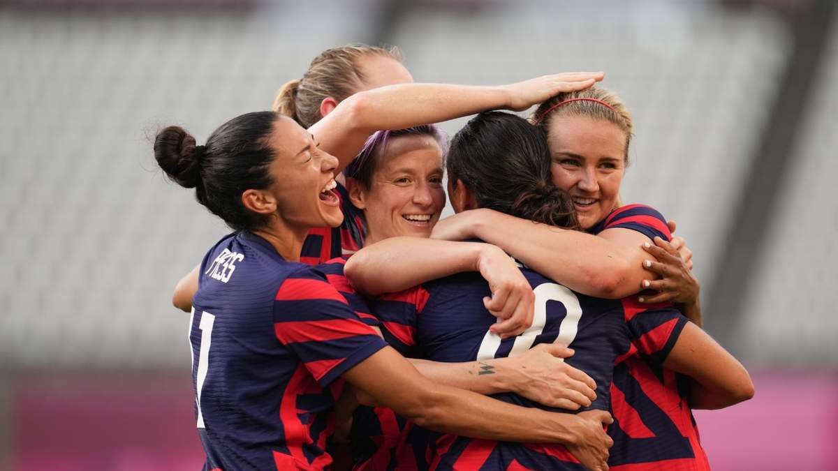 Jugadoras de la selección femenil de EU