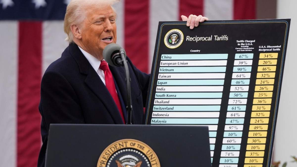 El presidente Donald Trump anunció nuevos aranceles en el Jardín de Rosas de la Casa Blanca, el miércoles 2 de abril de 2025, en Washington