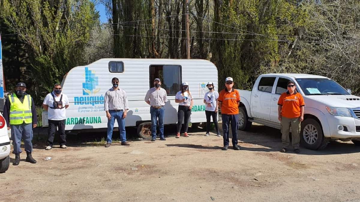 Control ubicado en el ingreso norte de Junín de los Andes. Fuente: (Twitter)