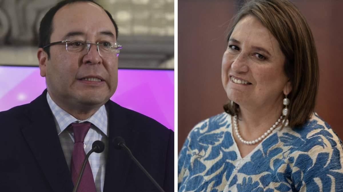 El exconsejrro del INE, Ciro Murayama y la precandidata del Frente Nacional por México, Xóchitl Gálvez