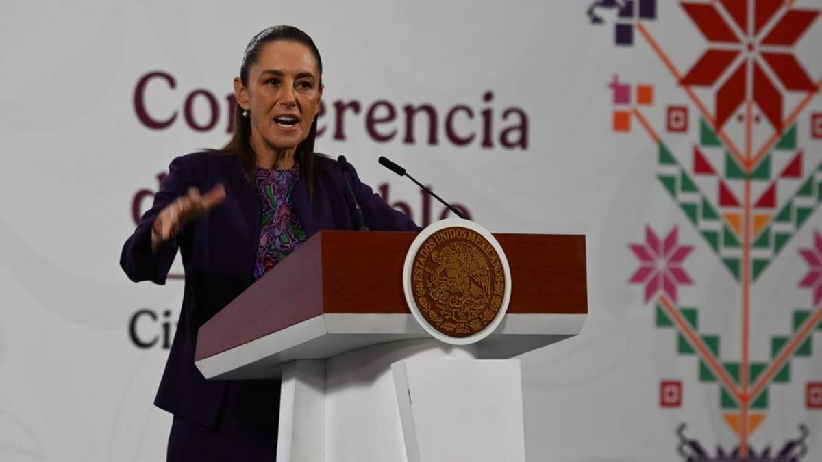 La presidenta Claudia Sheinbaum en la conferencia