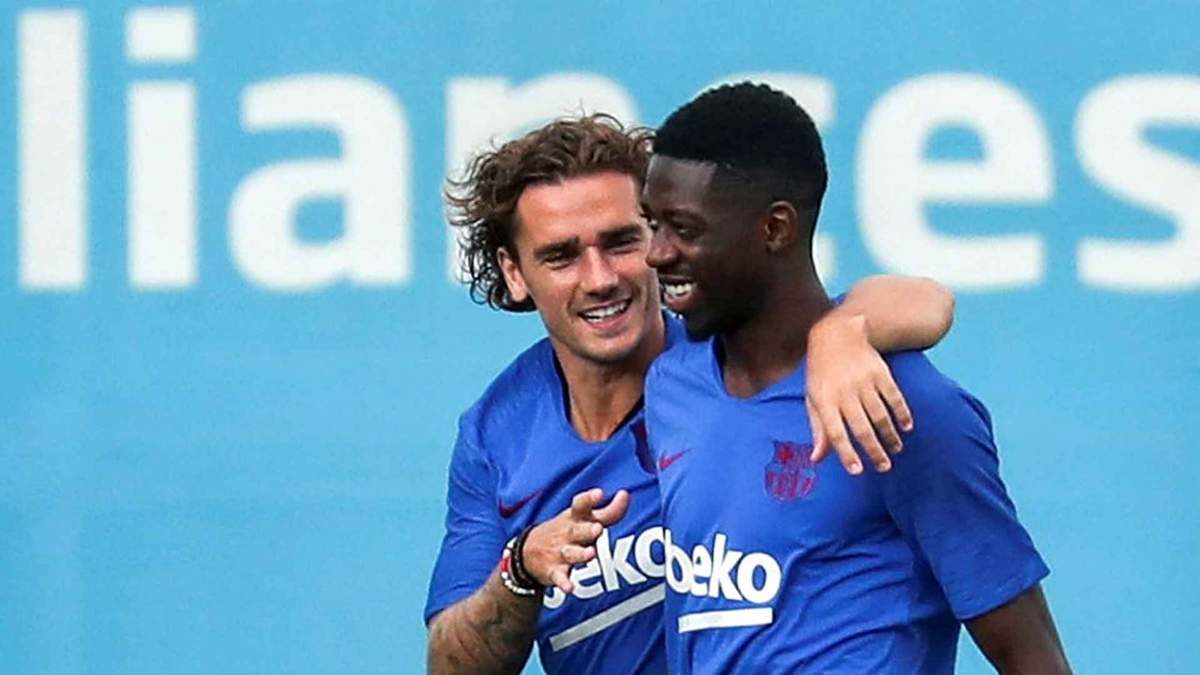 Griezmann y Dembelé. Fuente: (Instagram)