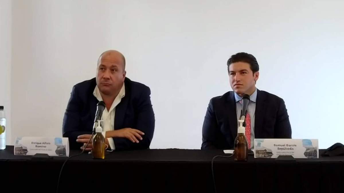 Los gobernadores de Jalisco y NL, Enrique Alfaro y Samuel García