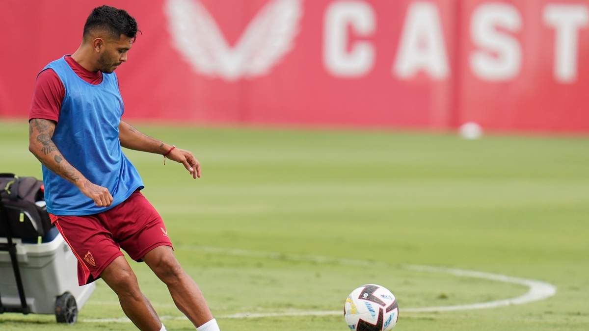 El mexicano durante el entrenamiento