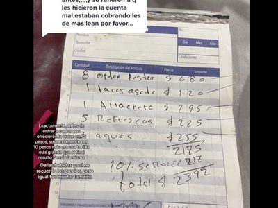 Abuso en la cuenta de consumo en una taquería en la Feria de Durango 2023