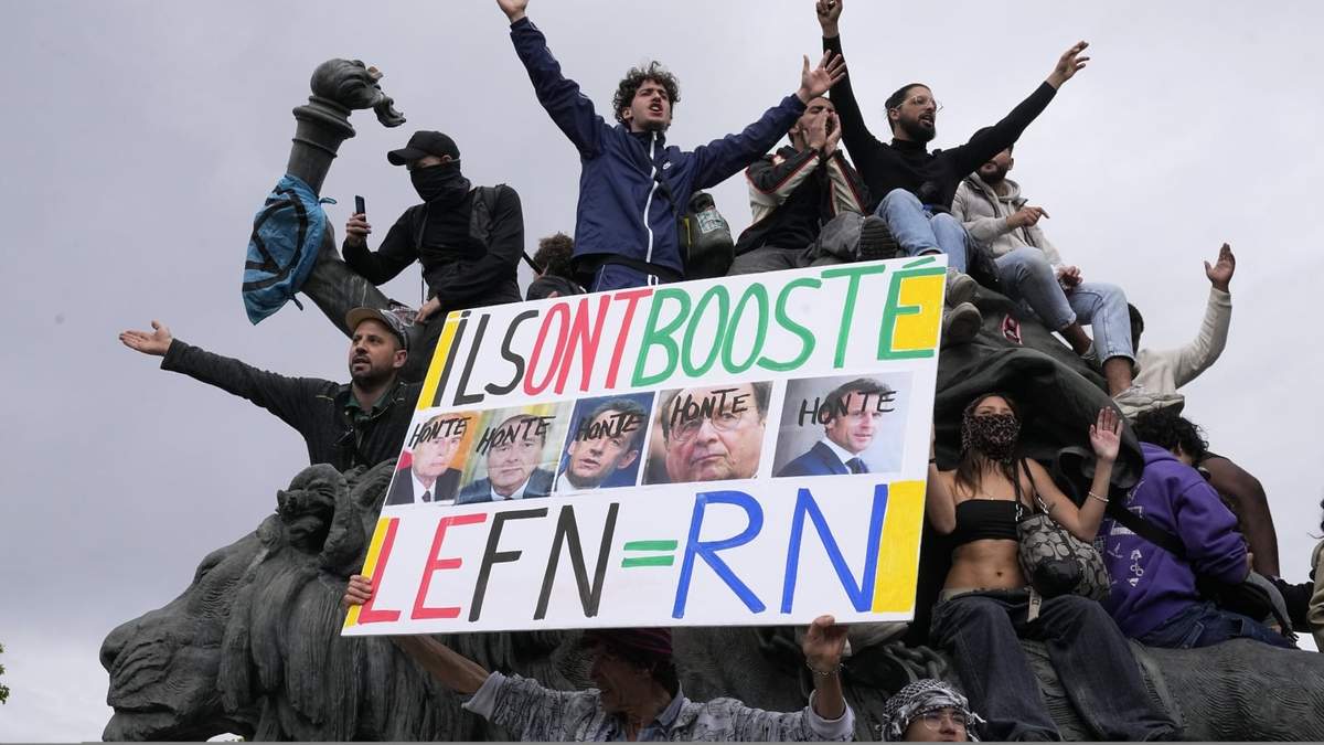 Una protesta contra la ultraderecha en París