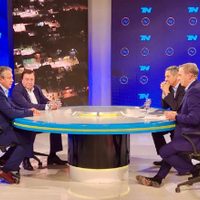 Figueroa y Weretilneck se volvieron a mostrar juntos y dieron una entrevista "antigrieta"