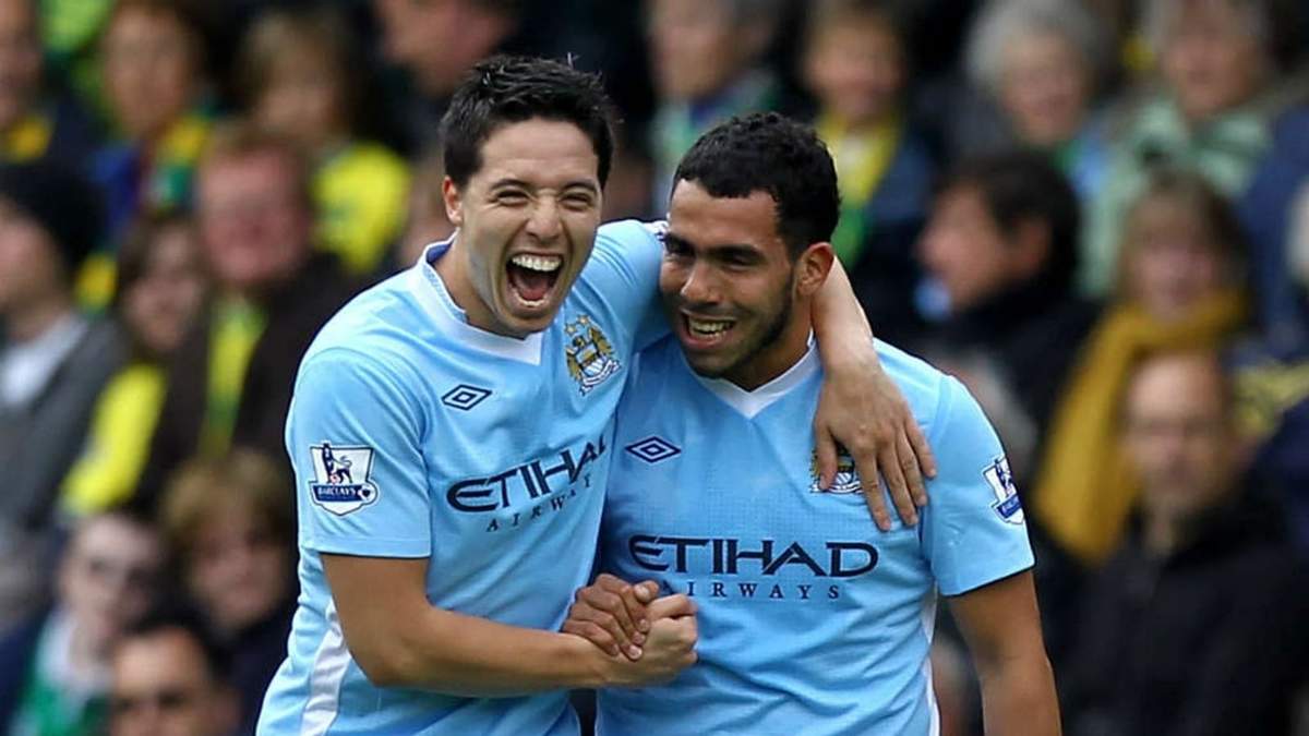 Nasri y Tevez. Fuente: (Instagram)