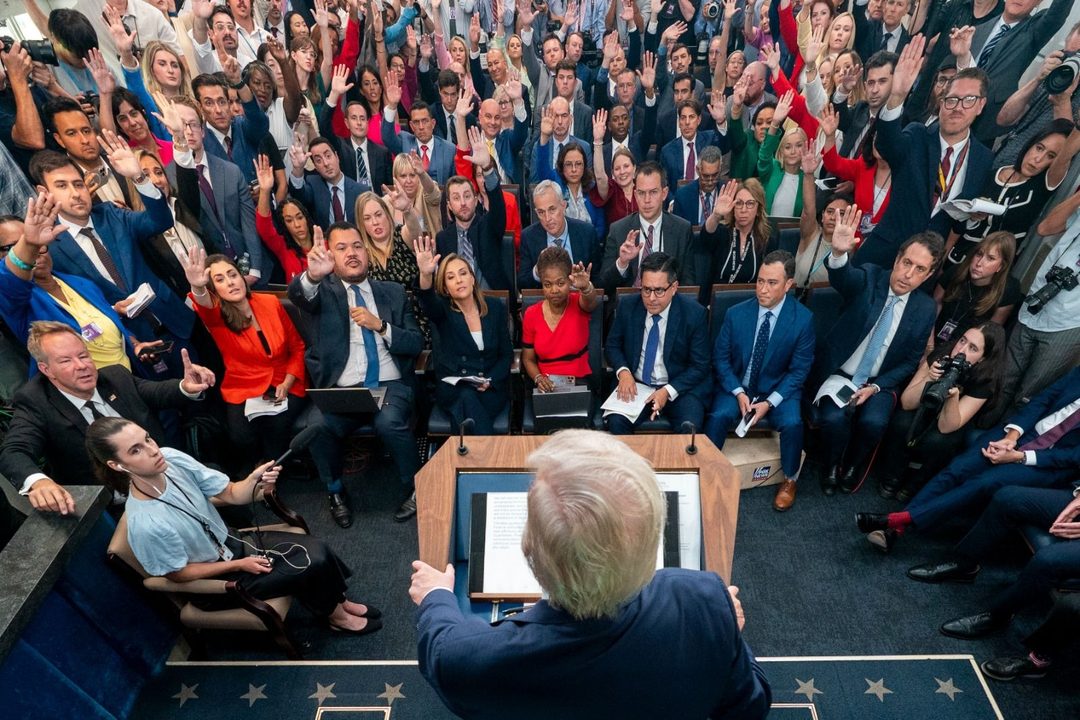 Trump periodistas Foto AP