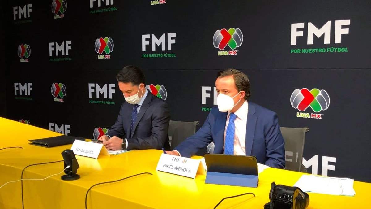 Los presidentes de la FMF y de la Liga MX en conferencia
