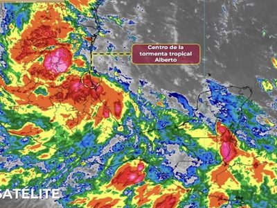 Tormenta tropical Alberto toca tierra; estos serán sus efectos durante el día