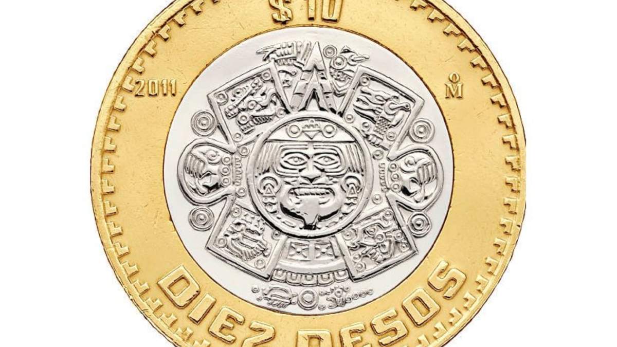 La moneda de 10 pesos mexicanos