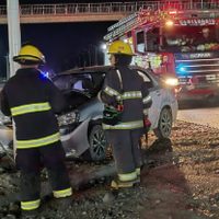 Siniestro milagroso en ruta 7: dos jóvenes impactaron contra un poste y salieron sin heridas