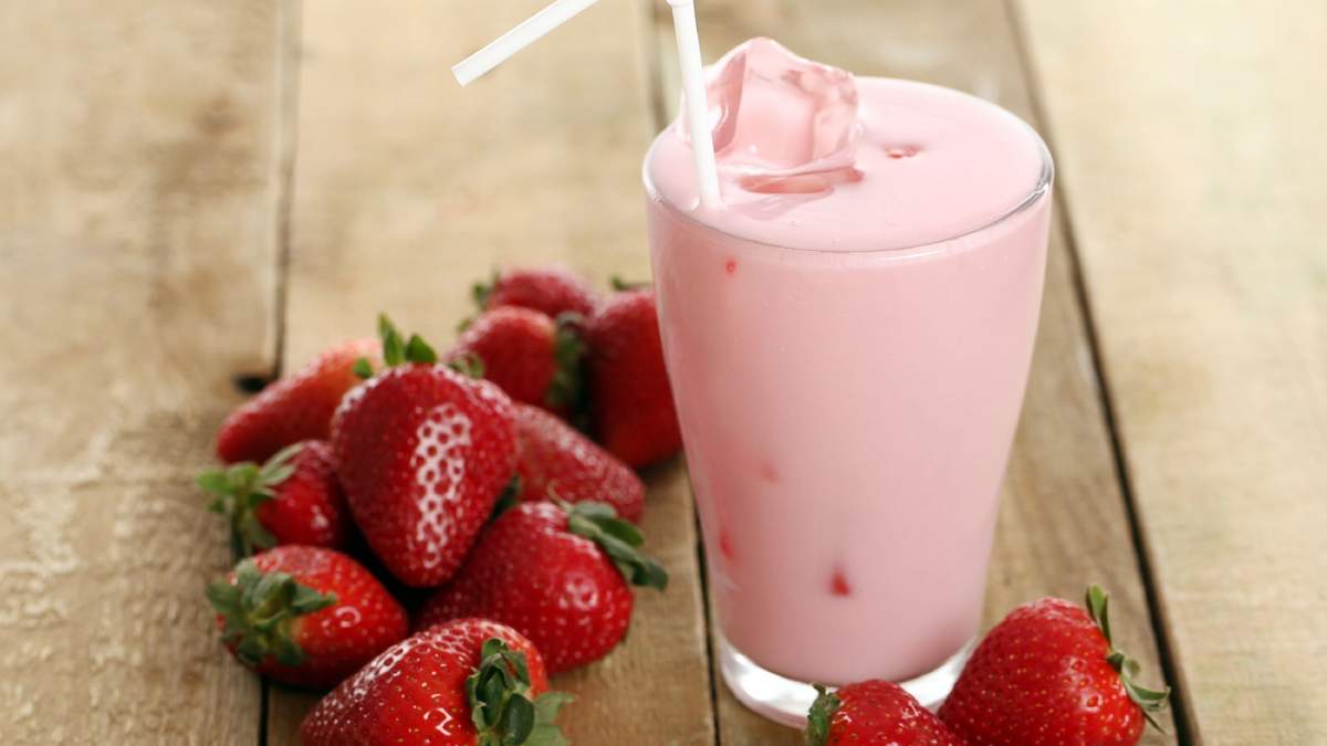 Leche de frutilla. Fuente: (Instagram)
