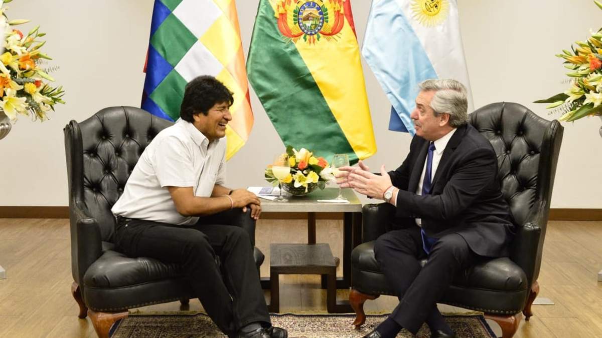Evo Morales y Alberto Fernández. Fuente: (Twitter)