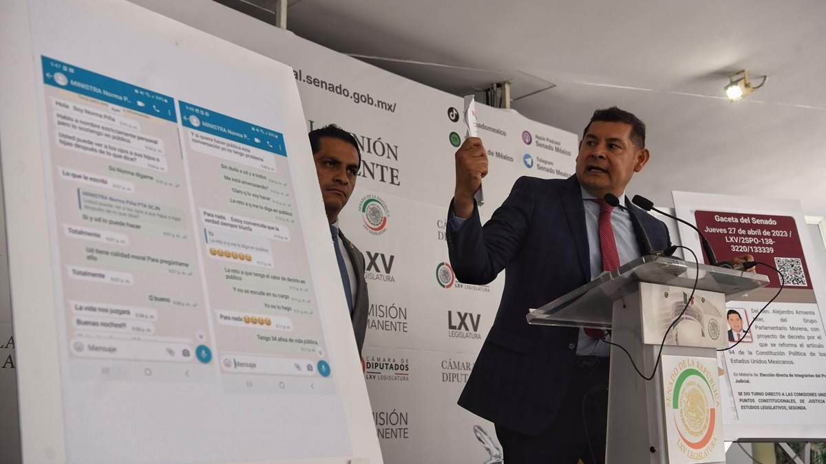 Alejandro Armenta presentó las conversaciones el miércoles en el Senado