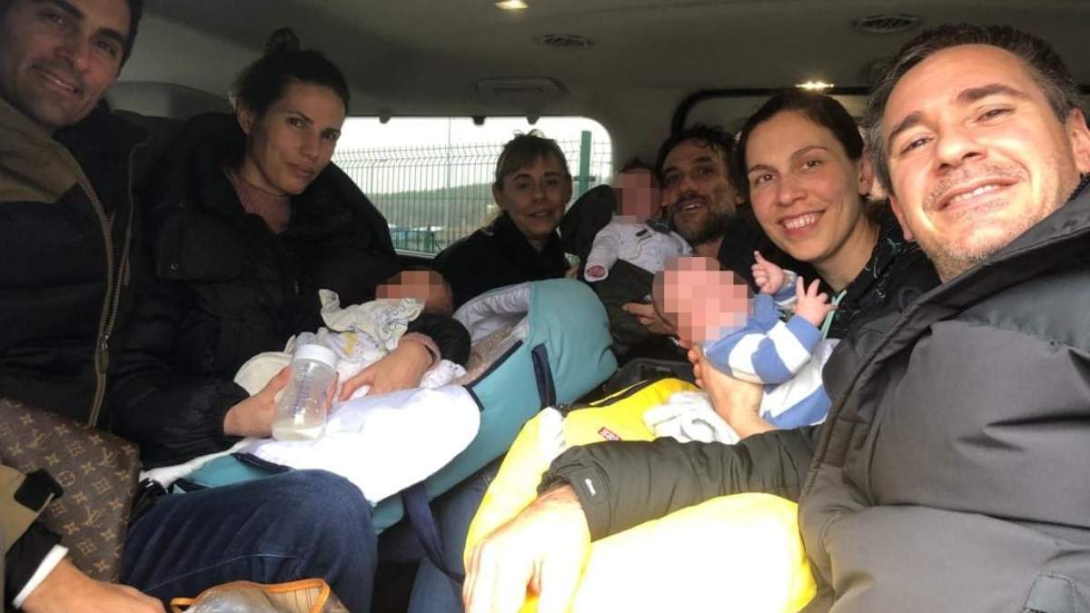 Familias argentinas rescatadas de Ucrania por el Gobierno. Fuente: (Twitter)
