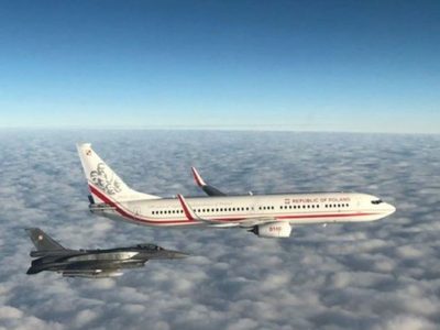 Rumbo a Qatar, avión de la Selección de Polonia es escoltado por cazabombarderos hasta la frontera