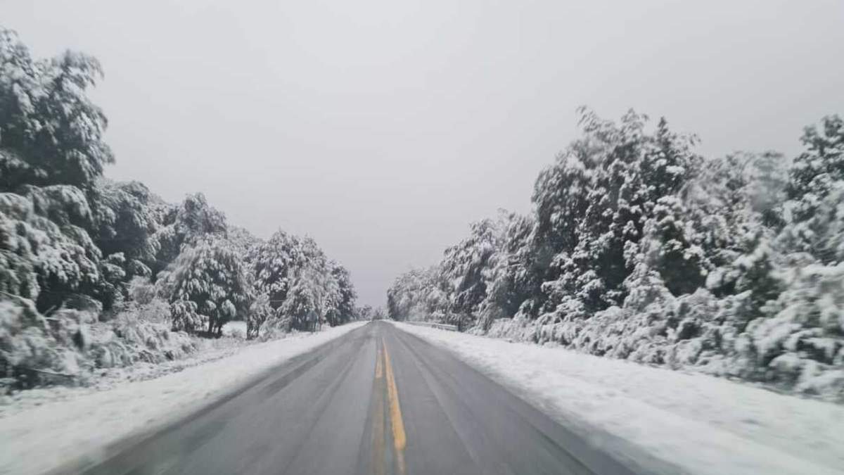 Postal de Bariloche tras la nevada. Fuente: (Twitter)