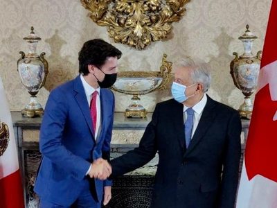 "Somos pueblos y naciones hermanas", dice AMLO frente a Justin Trudeau