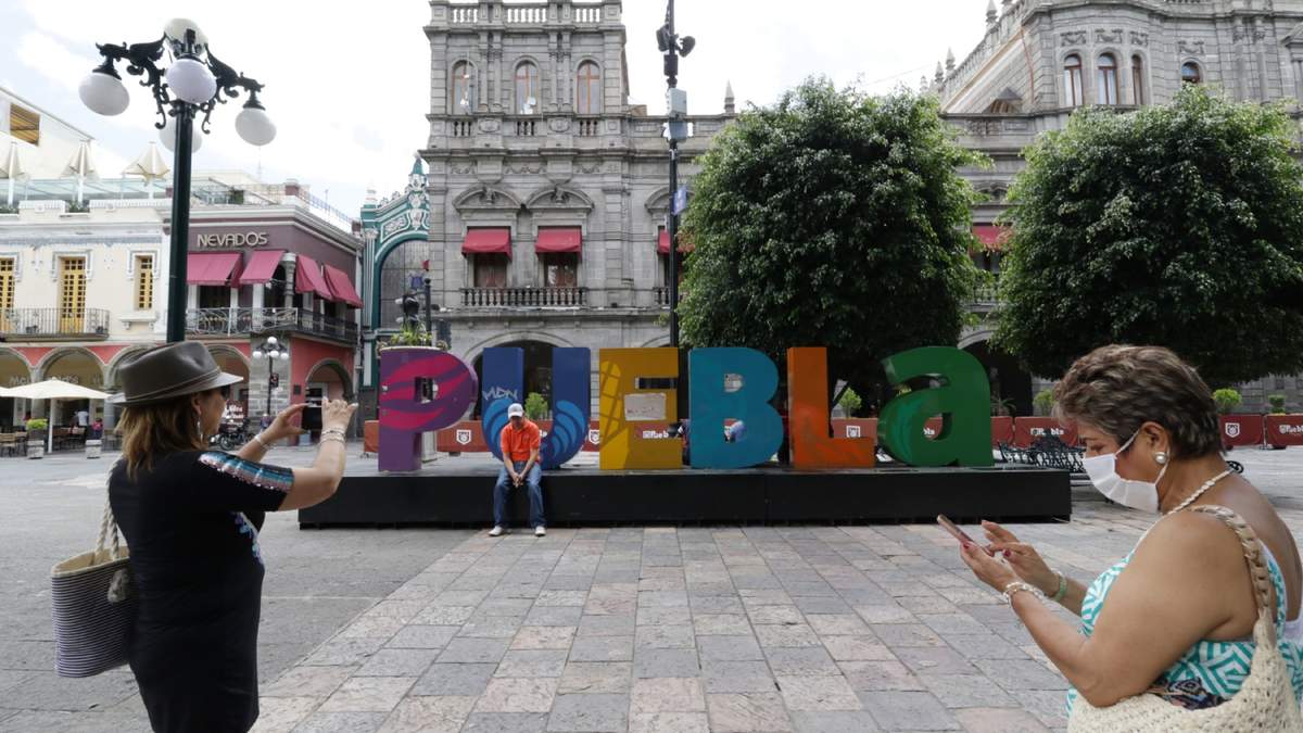 El centro de la ciudad de Puebla