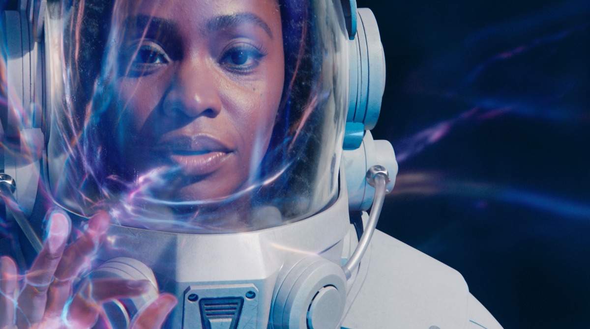 Teyonah Parris como Monica Rambeau en una escena de "The Marvels"