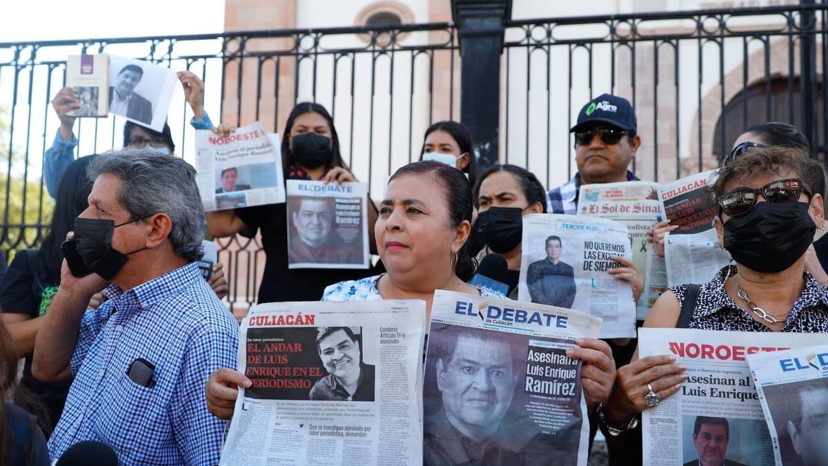 Periodistas de Culiacán exigen justicia por la muerte de Luis Enrique Ramírez Ramos el 6 de mayo de 2022