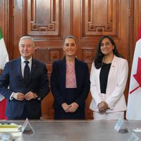Sheinbaum se reúne con ministros canadienses para reforzar relación bilateral