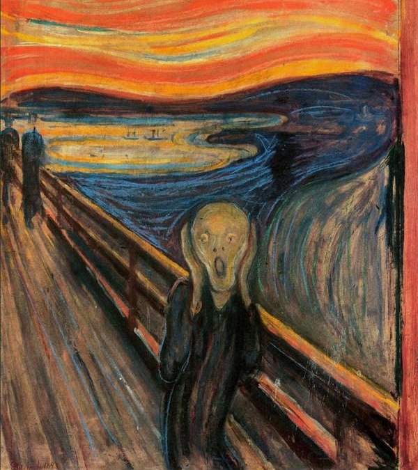 Icónica pintura de 'El Grito' de Edvard Munch