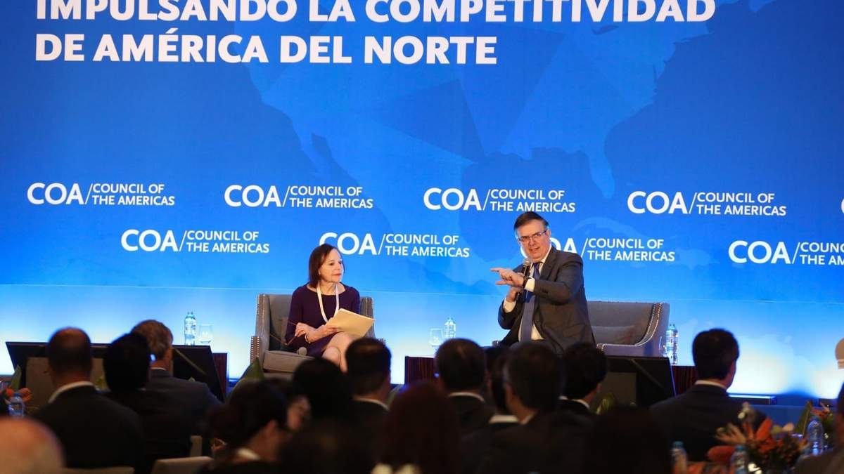 Marcelo Ebrard en la inauguración de la Conferencia del Council of the  Americas. Impulsando la competitividad de América del Norte