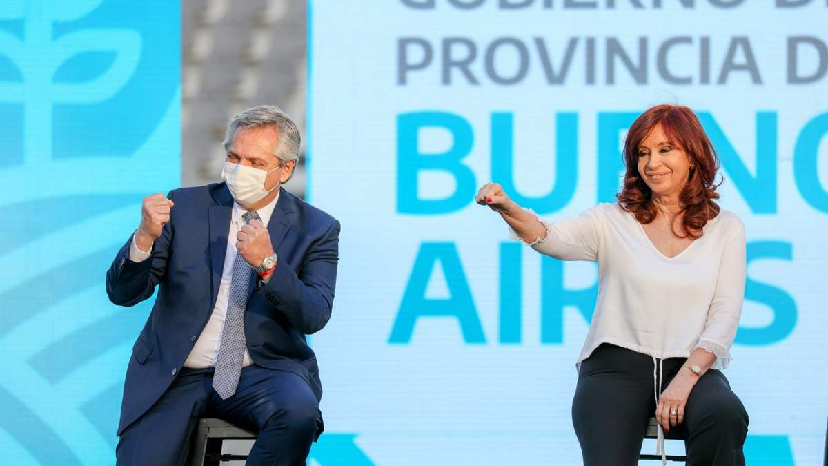 El presidente de la Nación, Alberto Fernández. La vicepresidenta, Cristina Fernández. Fuente: (Twitter)